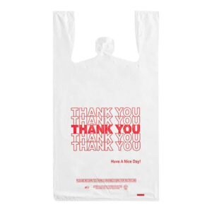 T Sack White Thank You Bag - X Small - 2000/Cs