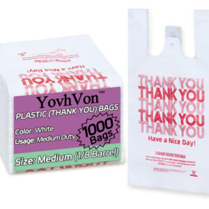 T Sack White Thank You Bag - Medium 10×5×18 - 1000/Cs