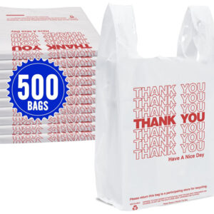 T Sack White Thank You Bag - Extra Large - 500/Cs