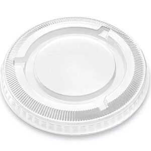 Clear Pet Lid Flat 9oz - 92-93mm No Hole - 1000/CS