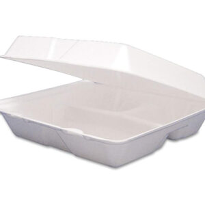 Foam Pak FP 2430 Medium Hinged Lid - 3 Comp - 200/CS