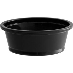 Durable 1 oz Black Portion Cup