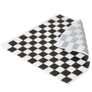 12×12 Sandwich Wrap Black Check - 1000/CS