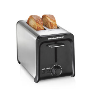 Hamilton Beach Stainless/Black 2-Slice Toaster – Refurbished